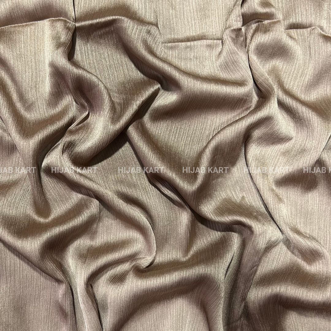 Textured Crepe Satin Hijab- Copper