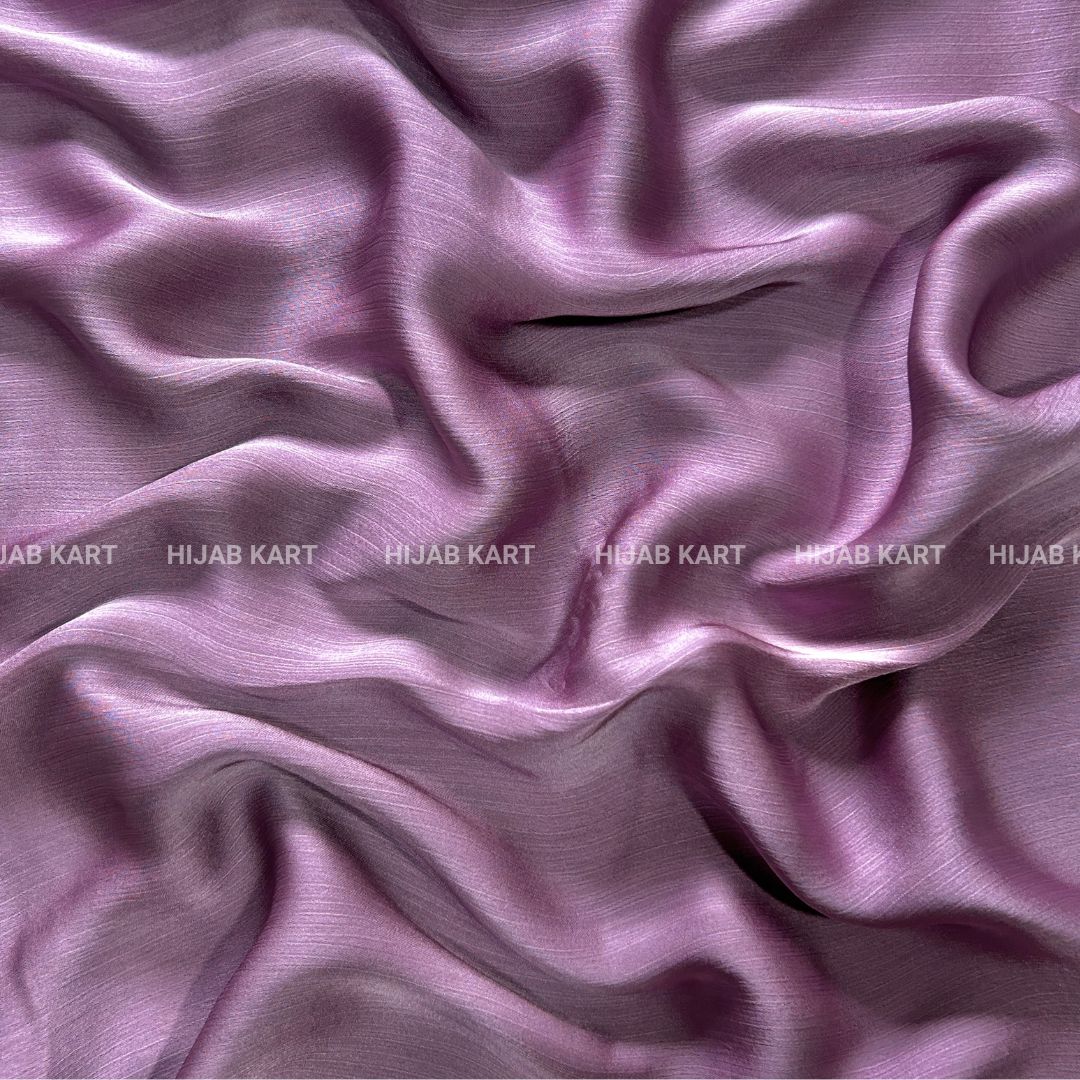 Textured Crepe Satin Hijab- Mauve Pink
