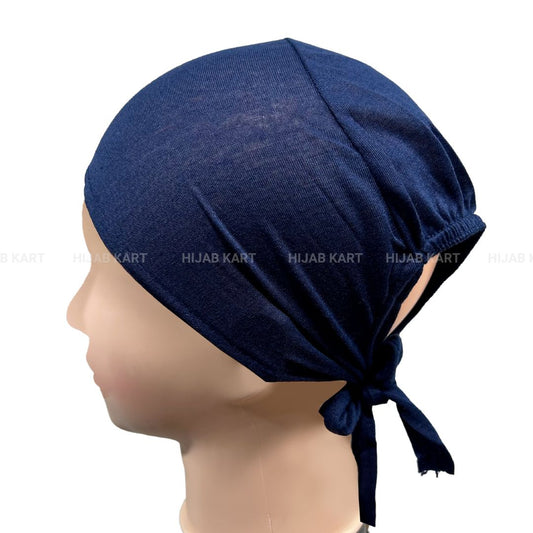 Tie-back Hijab Cap- Navy Blue