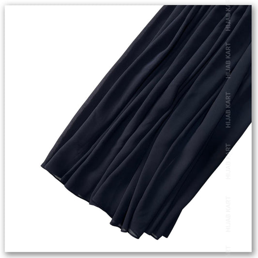 Premium Malaysian Georgette Hijab- Indigo Blue