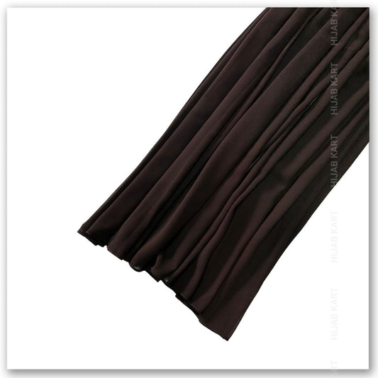 Premium Malaysian Georgette Hijab- Dark Coffee