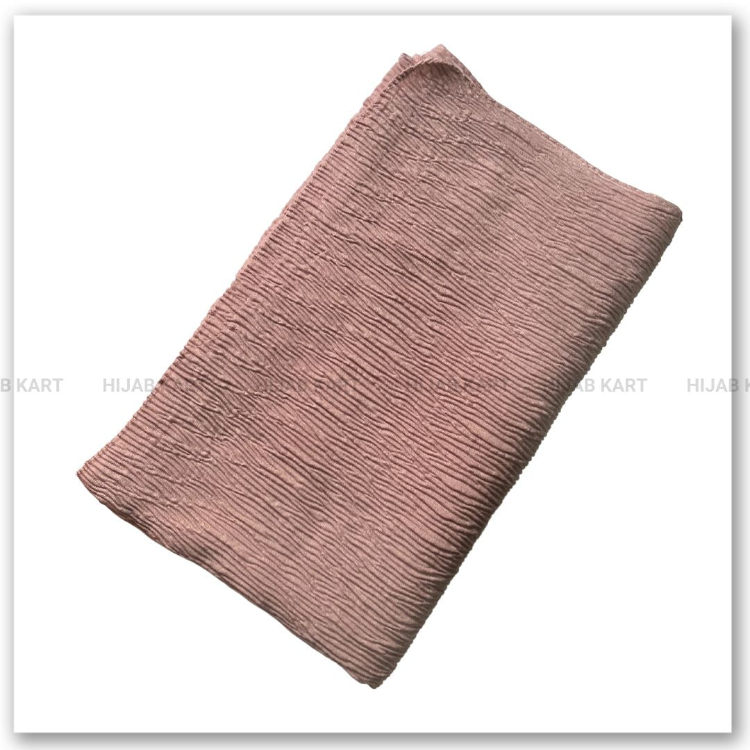 Cotton Crushed Hijab | Cotton Crinkled Hijab | Mauve Color Hijab