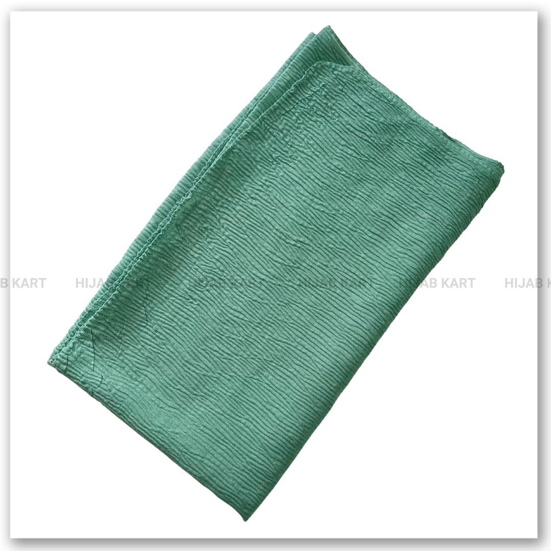 Cotton Crushed Hijab | Cotton Crinkled Hijab | Pista Color Hijab