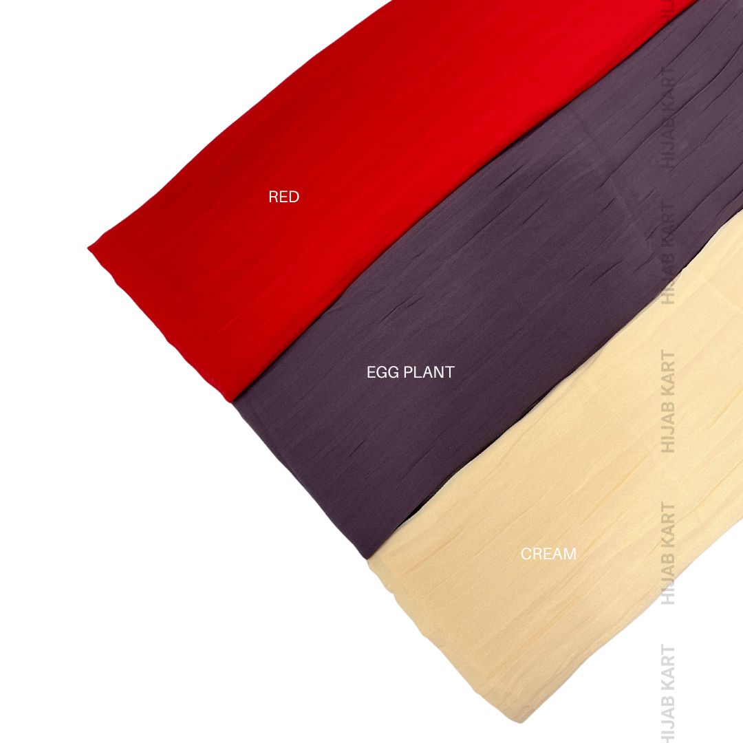 Wide Pleated Georgette Hijab