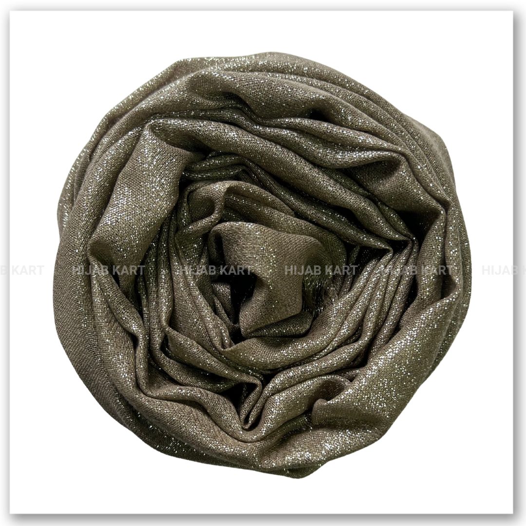 Gold Cotton Shimmer Hijab | Party & Wedding Wear Cotton Hijab | Summer Hijab