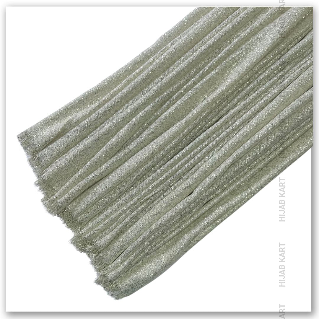 Cream Cotton Shimmer Hijab | Party & Wedding Wear Cotton Hijab | Summer Hijab