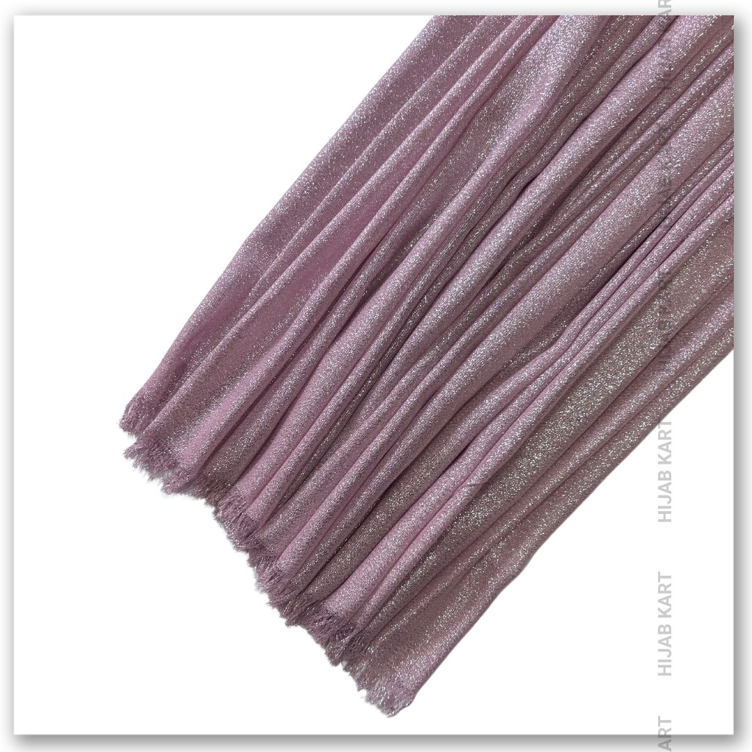 Baby Pink Cotton Shimmer Hijab | Party & Wedding Wear Cotton Hijab | Summer Hijab