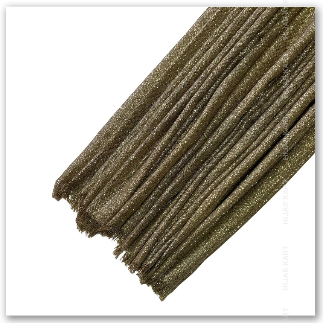 Bronze Cotton Shimmer Hijab | Party & Wedding Wear Cotton Hijab | Summer Hijab
