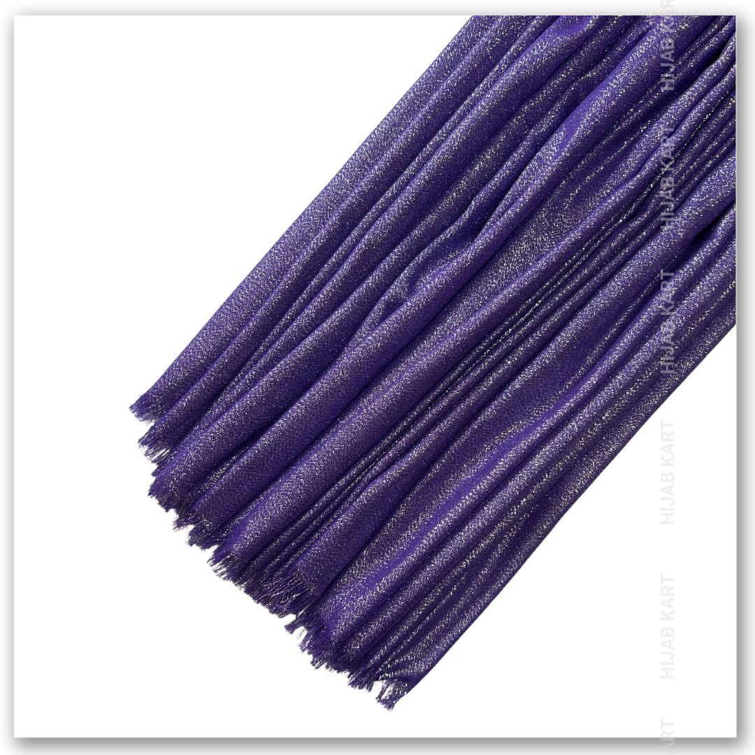 Purple Cotton Shimmer Hijab | Party & Wedding Wear Cotton Hijab | Summer Hijab