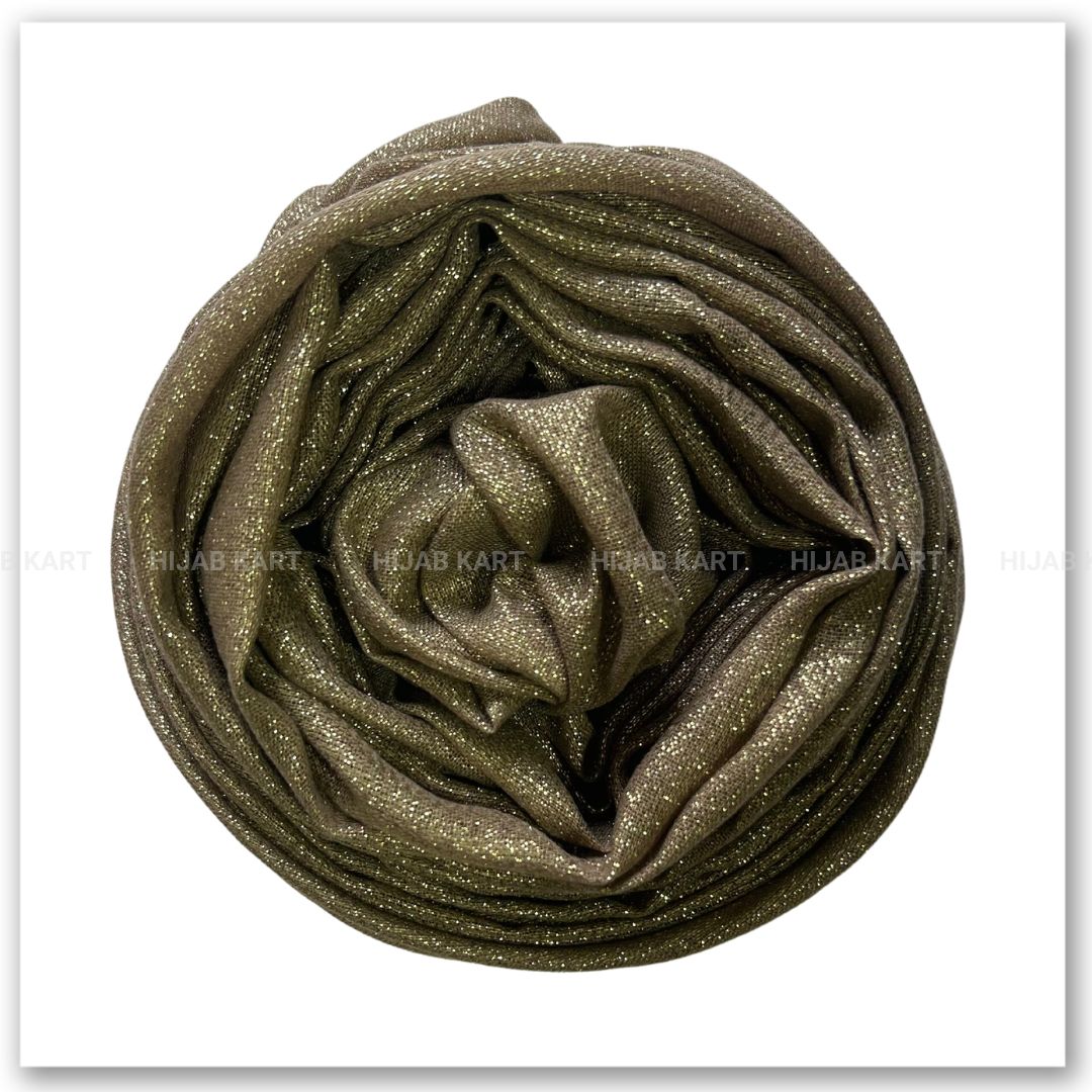 Bronze Cotton Shimmer Hijab | Party & Wedding Wear Cotton Hijab | Summer Hijab