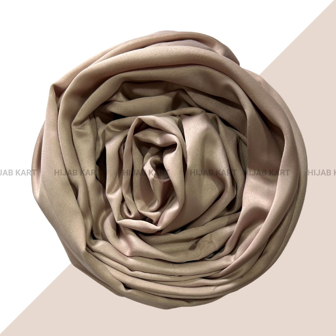 Buy Satin Hijab Online | Light Peach Satin Hijab
