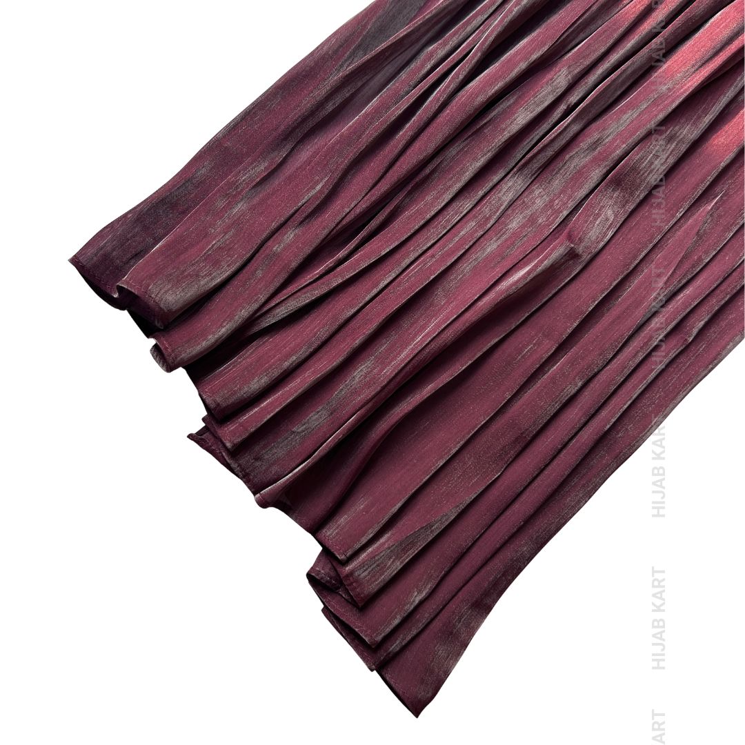 Mulberry Wine- Flowy Organza Shimmer Hijab