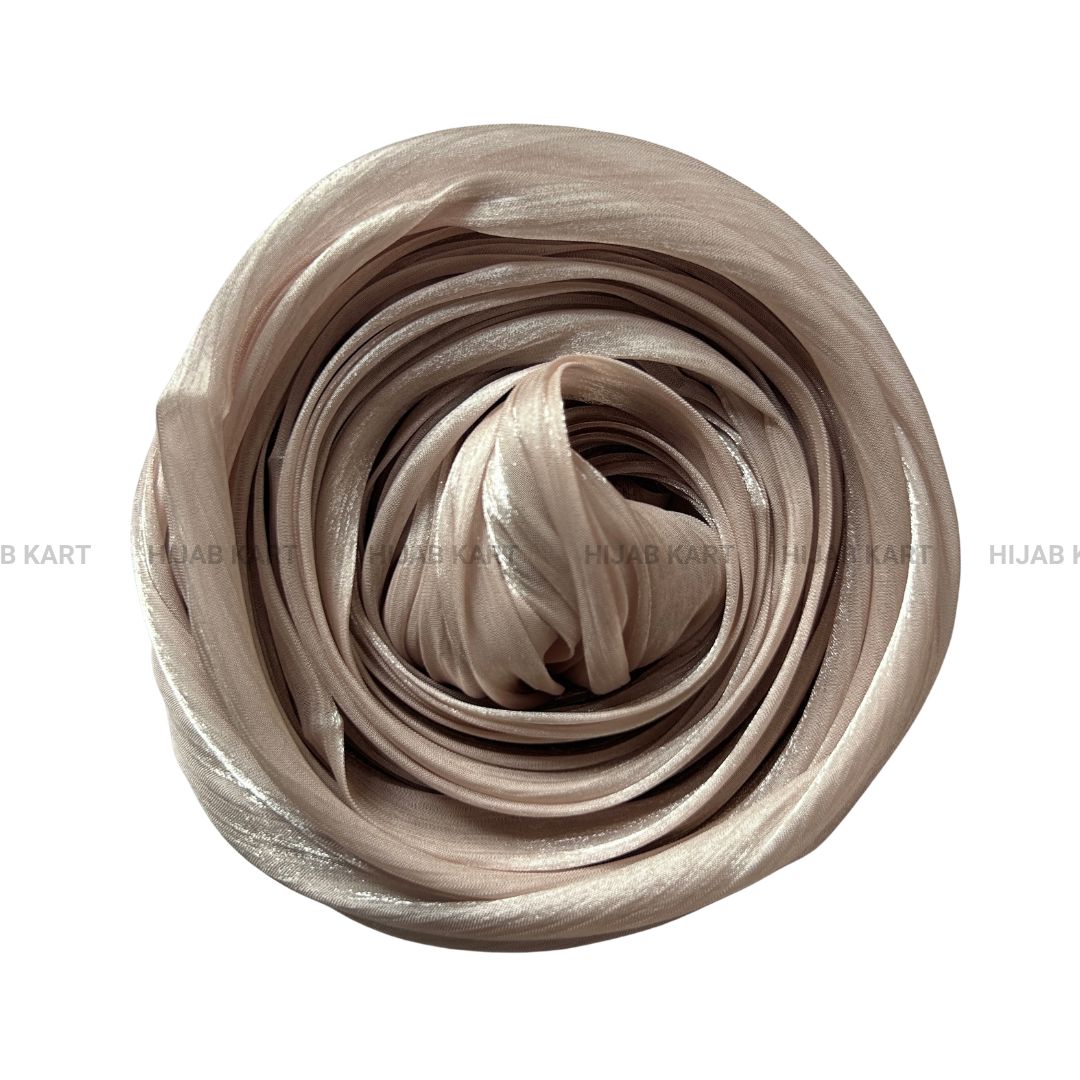 Champagne- Flowy Organza Shimmer Hijab