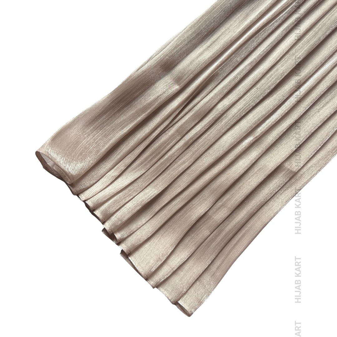 Champagne- Flowy Organza Shimmer Hijab