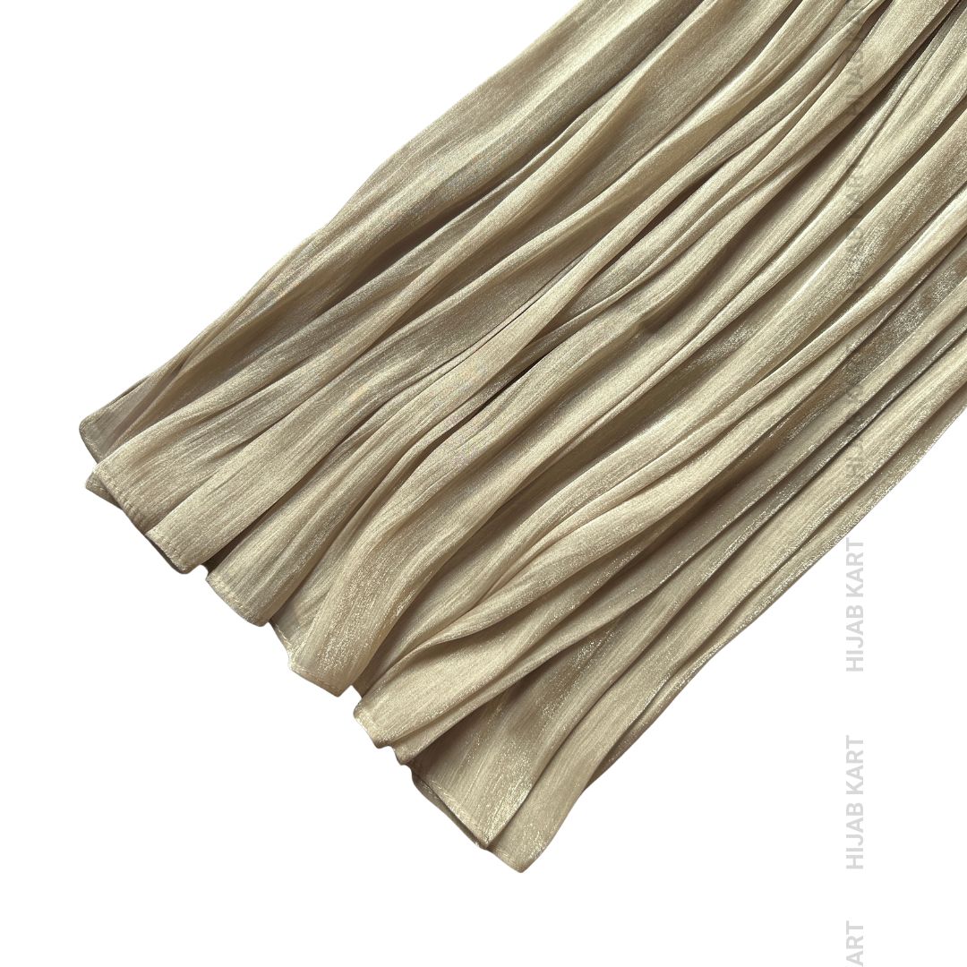 Champagne Gold- Flowy Organza Shimmer Hijab