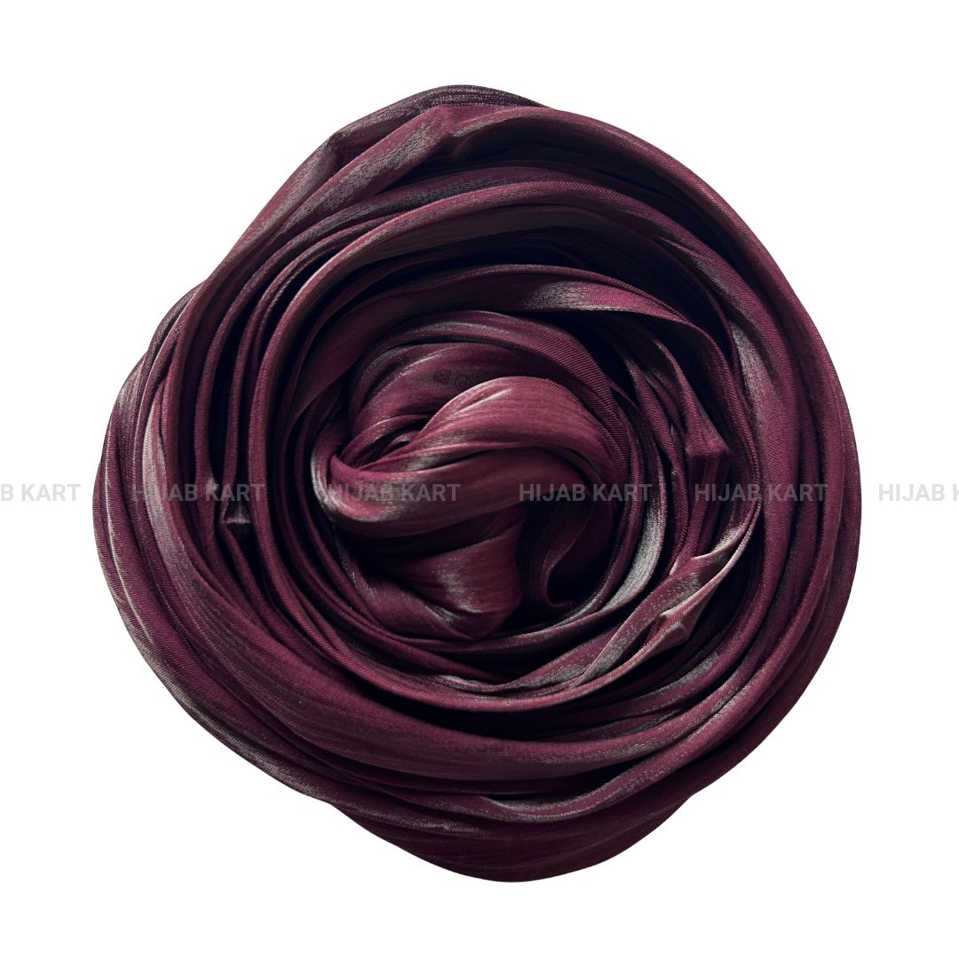 Mulberry Wine- Flowy Organza Shimmer Hijab