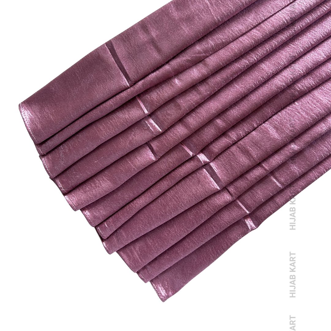 Taffy Pink- Luxe Shimmer Crushed Satin Hijab