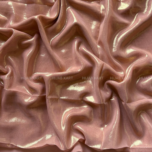Blushing Peach- Shimmer Luxe Chiffon Hijab