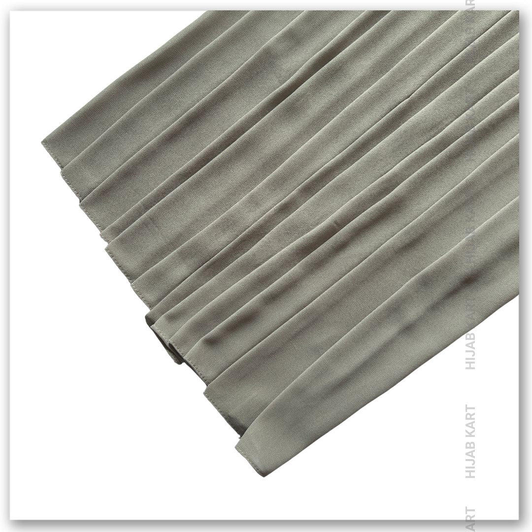 French Grey- Premium Malaysian Georgette Hijab