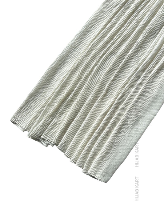 Pearl Cream- Cotton Shimmer Crushed Hijab