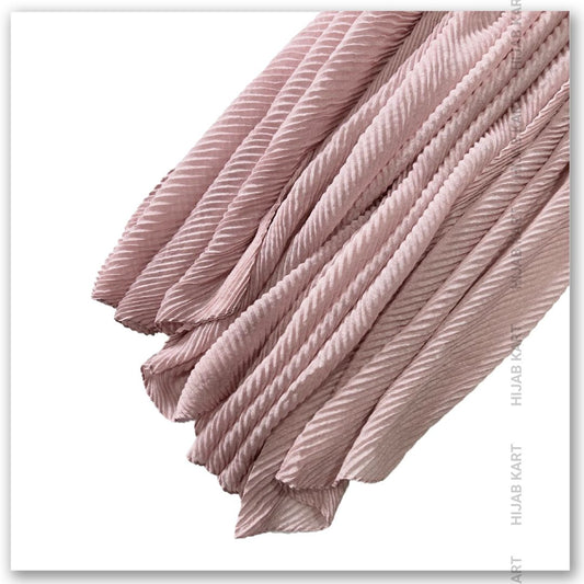 Cotton Pleated Hijab- Soft Pink