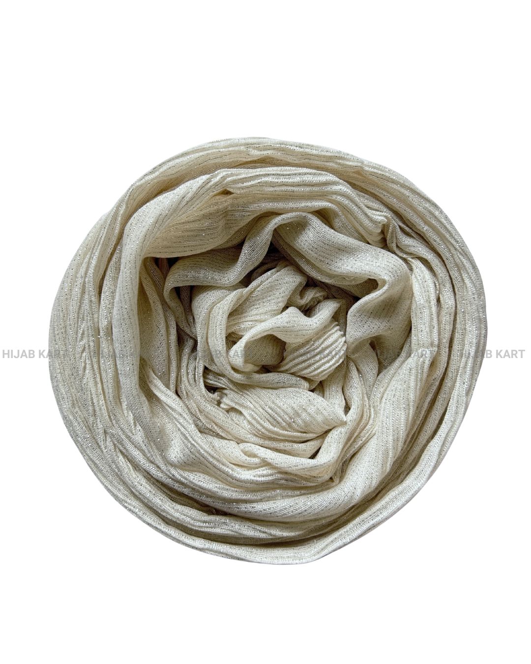 Pearl Cream- Cotton Shimmer Crushed Hijab