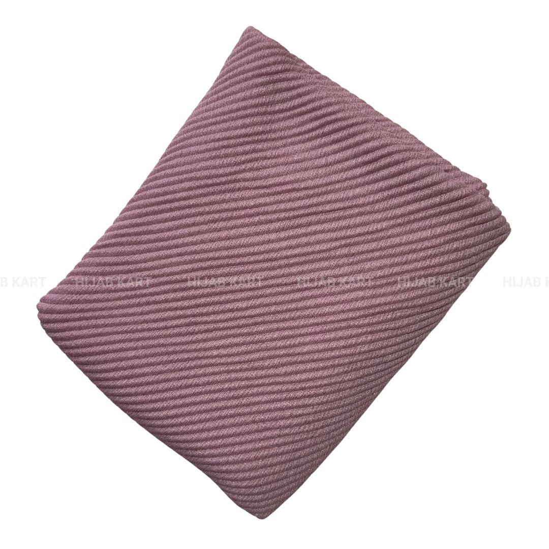 Pink- Luxe Cotton Pleated Shimmer Hijab