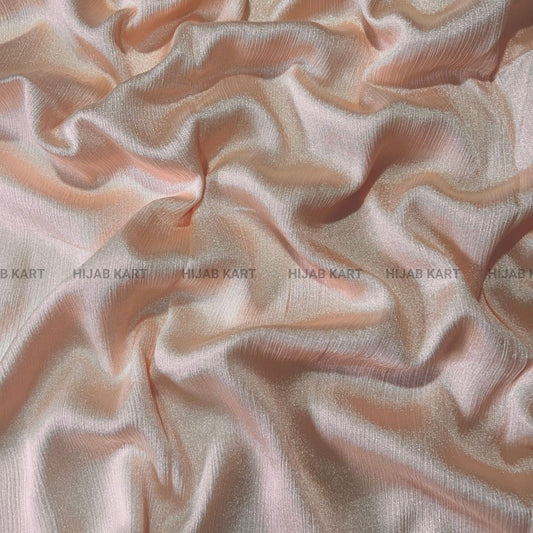 Peach- Shimmer Crepe Tissue Hijab