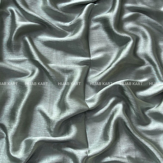 Textured Crepe Satin Hijab- Sage Mist