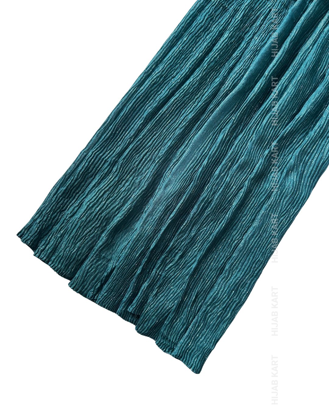 Teal Green- Cotton Shimmer Crushed Hijab