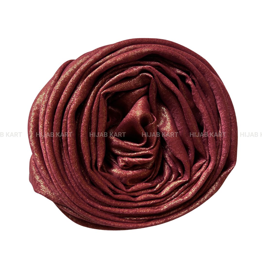 Rust Gold Maroon- Shimmer Dust Georgette Hijab