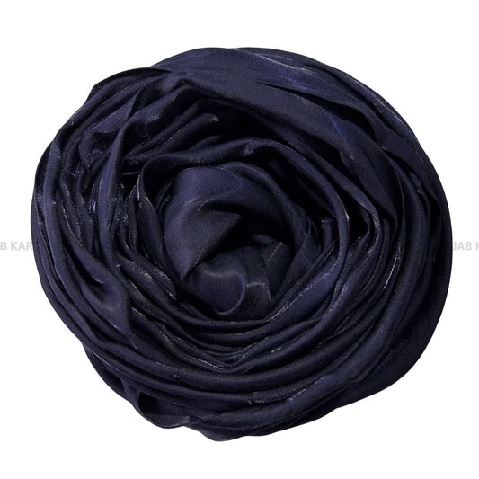 Navy Blue- 3D Satin Hijab