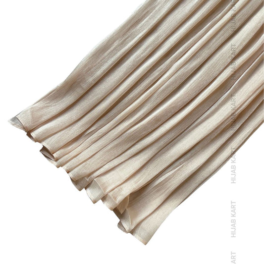 Light Peach- Flowy Organza Shimmer Hijab