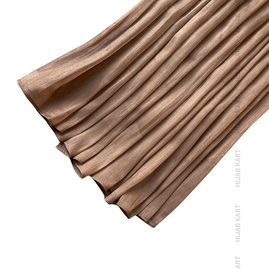 Light Copper- Flowy Organza Shimmer Hijab
