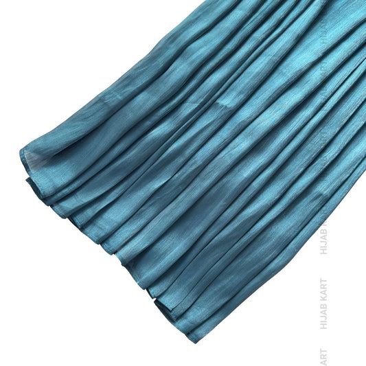 Teal- Flowy Organza Shimmer Hijab