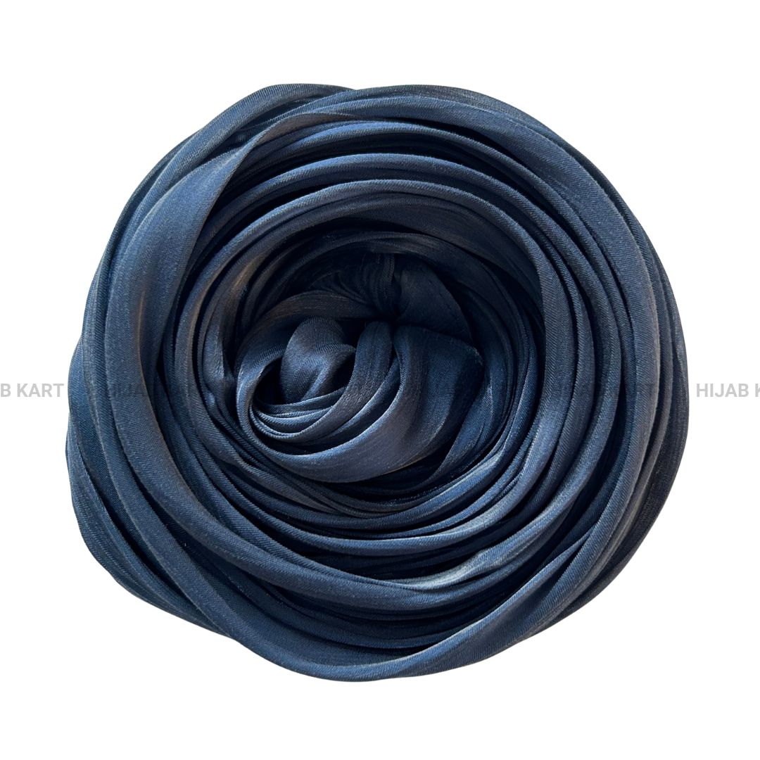 Denim Blue- Flowy Organza Shimmer Hijab
