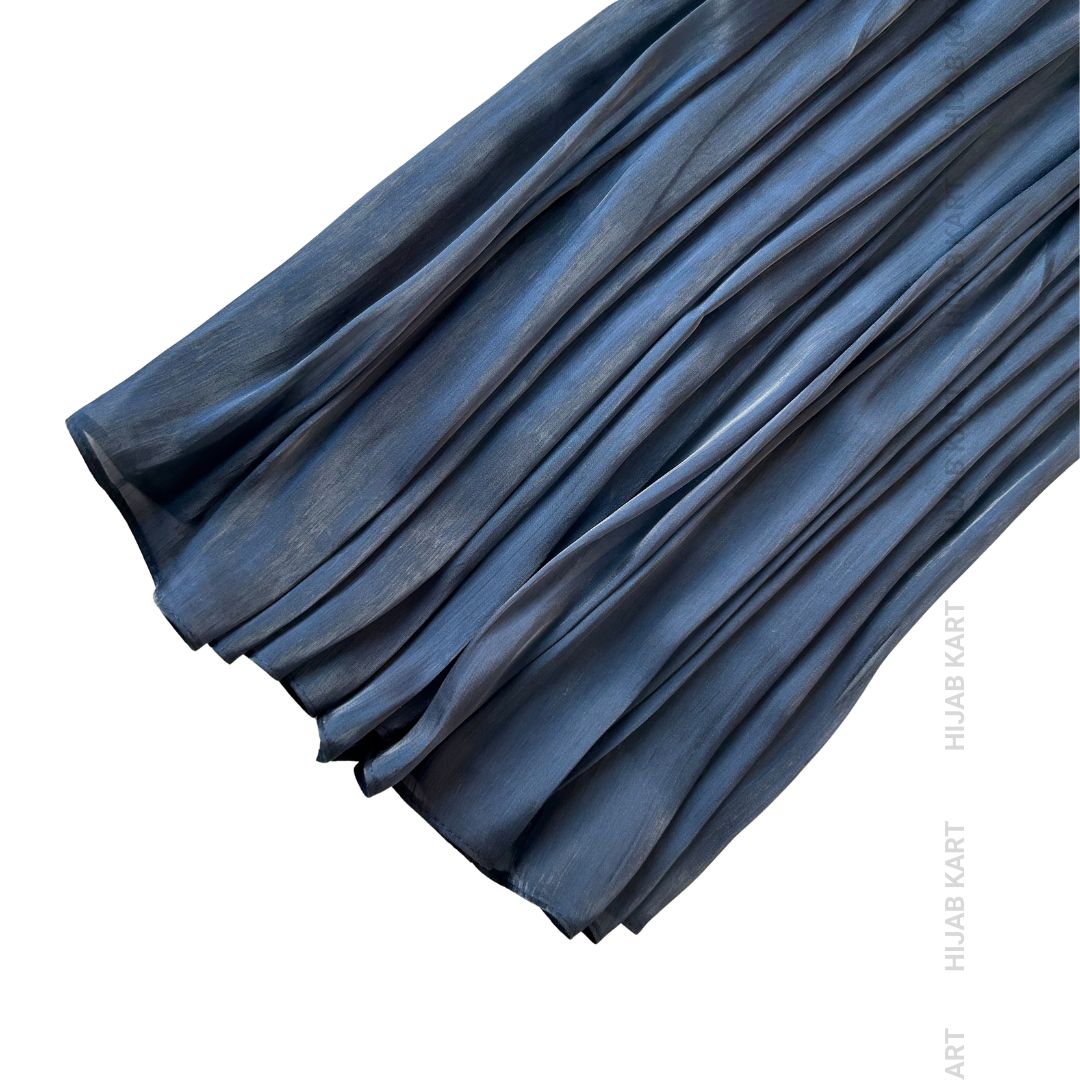 Denim Blue- Flowy Organza Shimmer Hijab