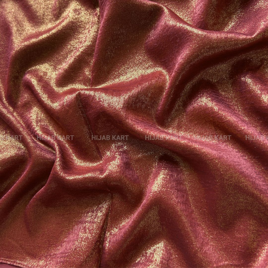 Rust Gold Maroon- Shimmer Dust Georgette Hijab