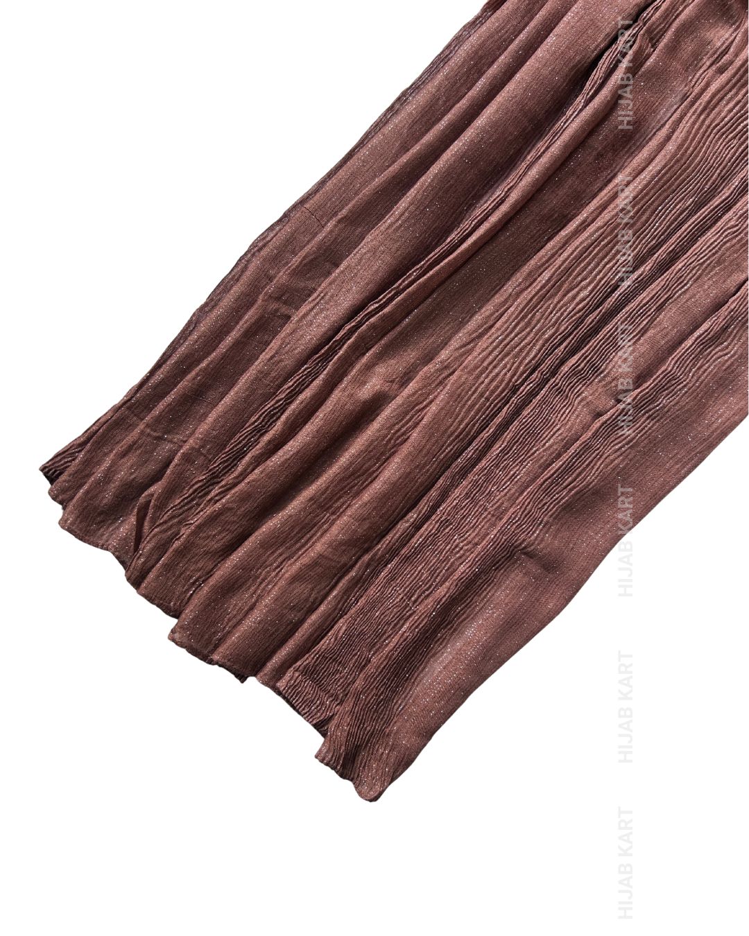 Chocolate- Cotton Shimmer Crushed Hijab