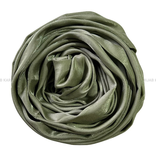 Olive Green- 3D Satin Hijab