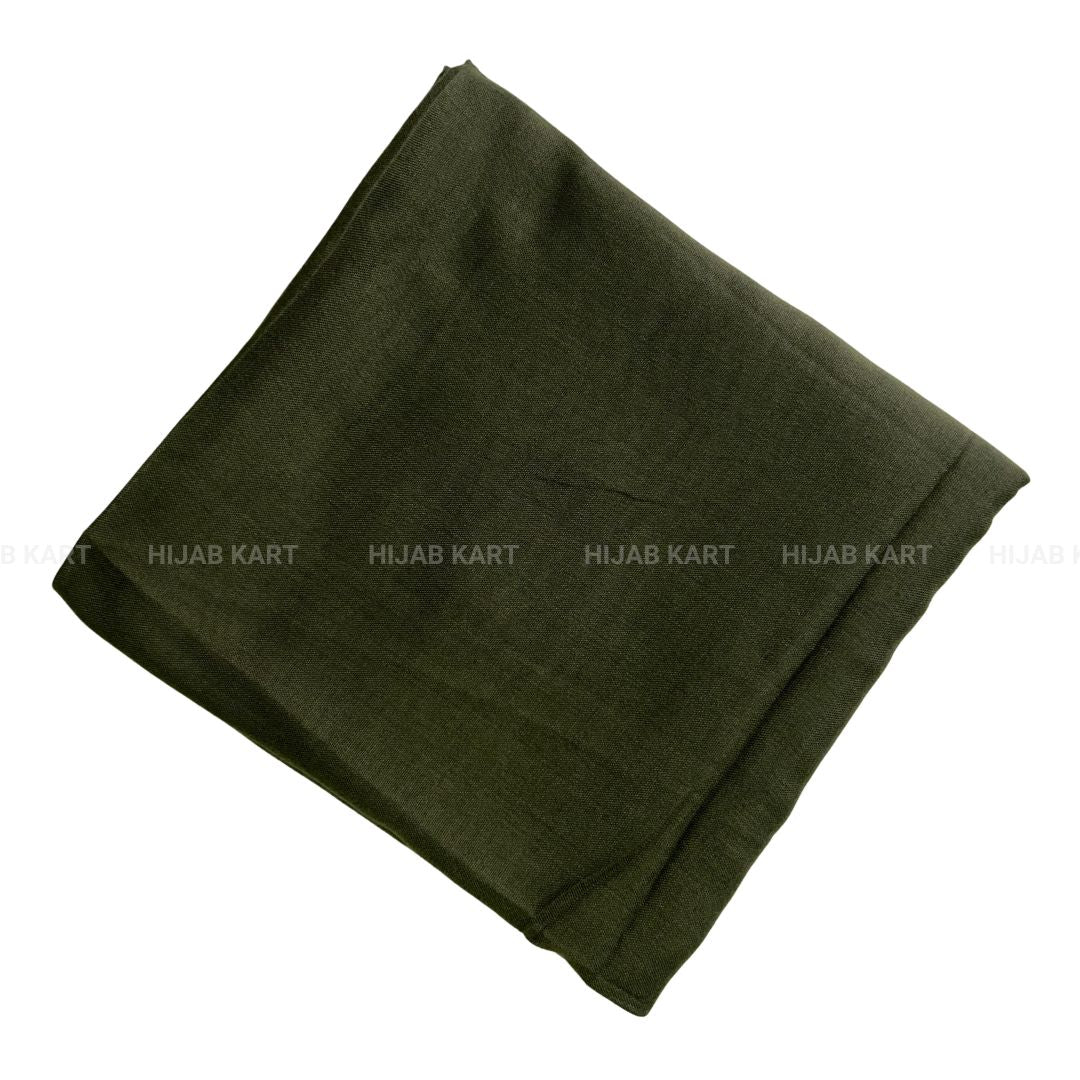 Army Green-Premium Solid Cotton Hijab