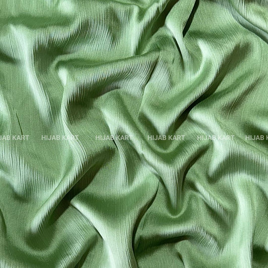 Textured Crepe Satin Hijab 2.0- Cool Green