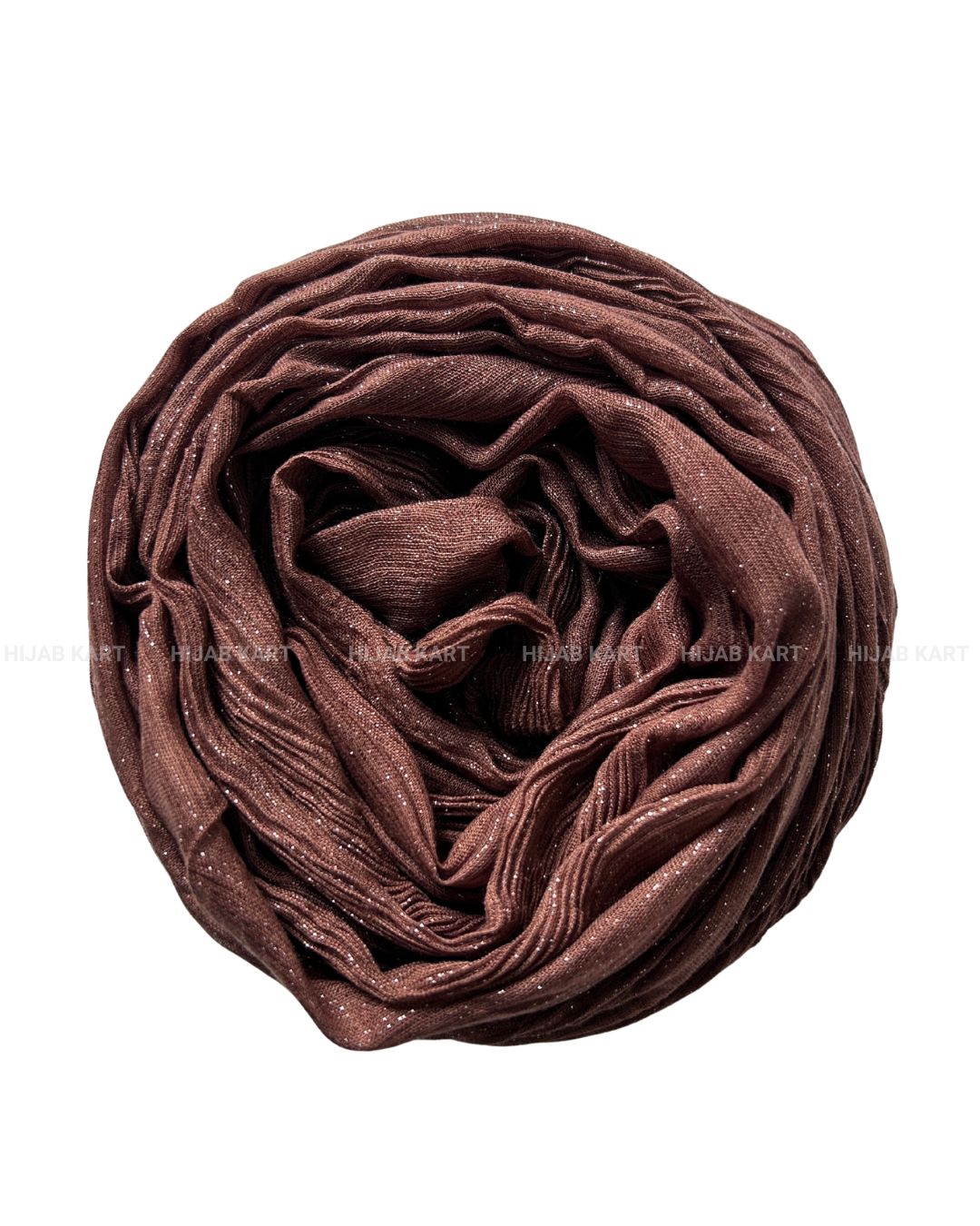 Chocolate- Cotton Shimmer Crushed Hijab