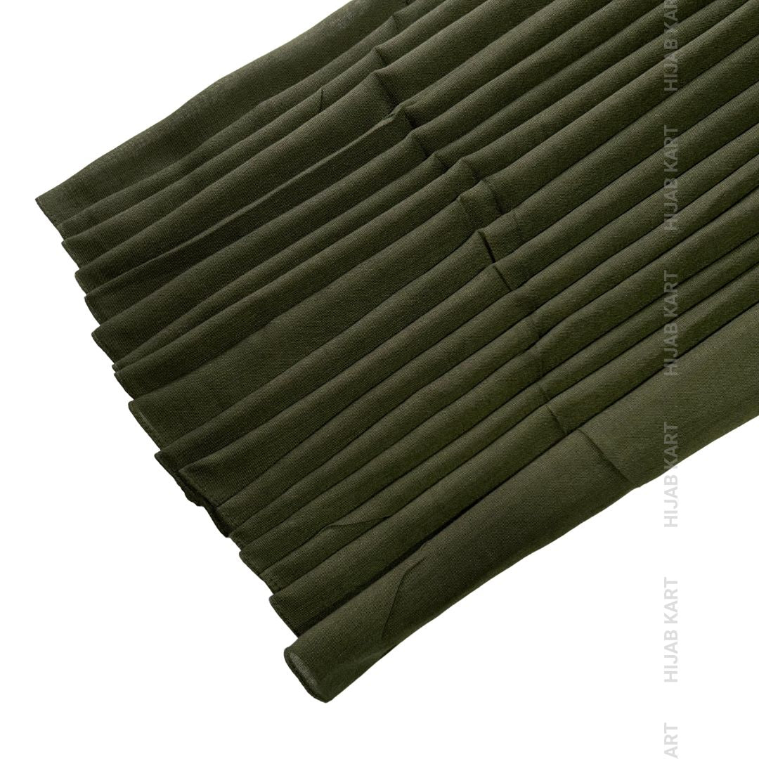 Army Green-Premium Solid Cotton Hijab