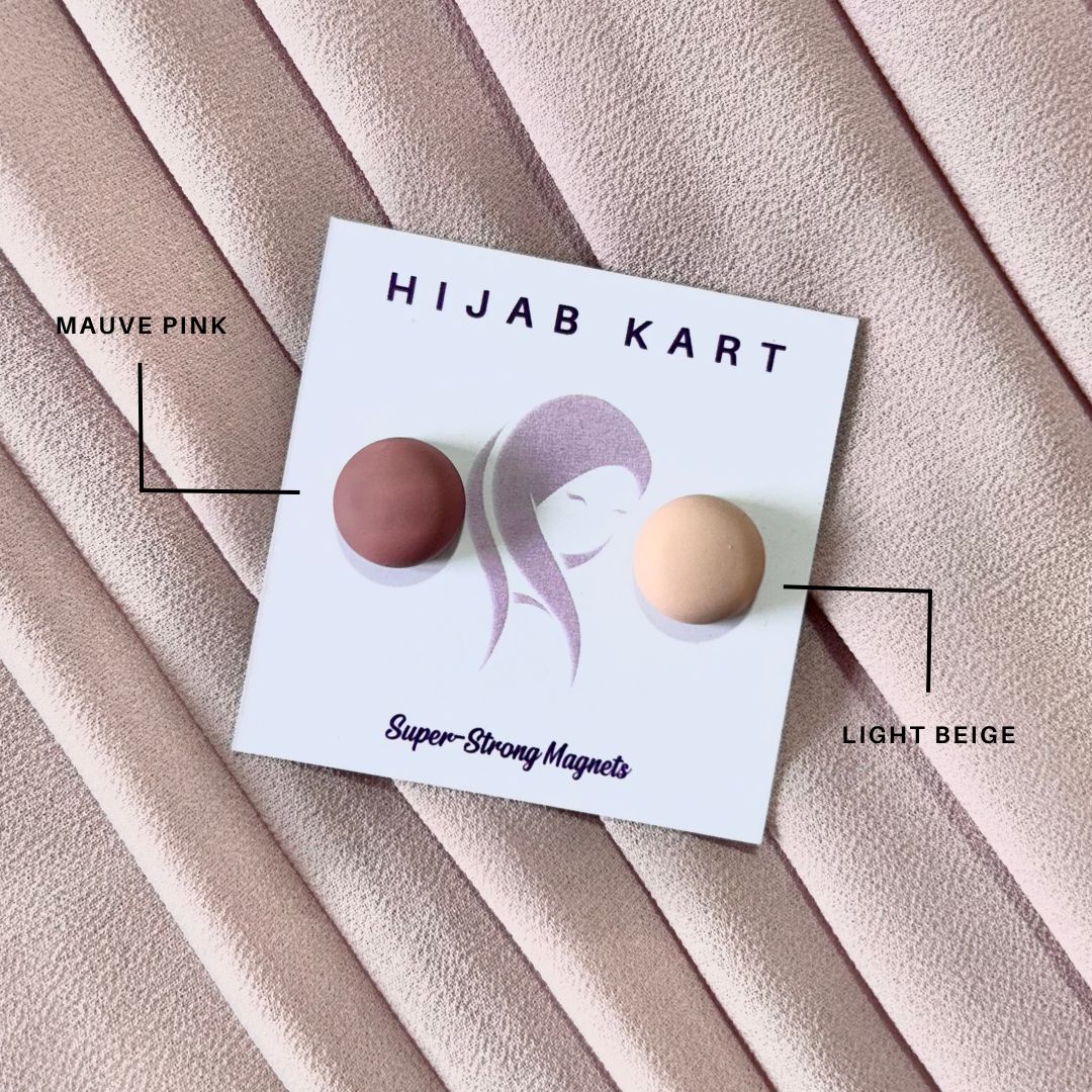 Super Strong Magnet Hijab Pins- Matte Round (Set of 2)