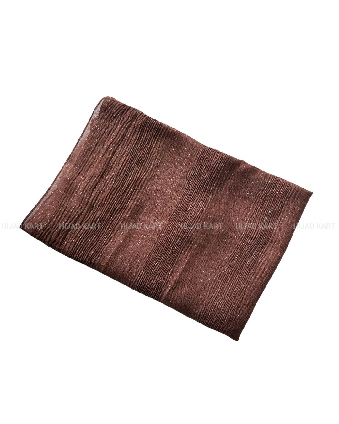Chocolate- Cotton Shimmer Crushed Hijab