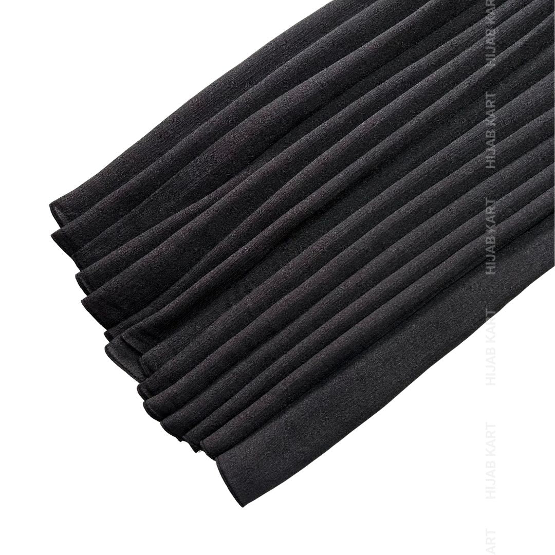 Dull Black- Shimmer Crepe Tissue Hijab