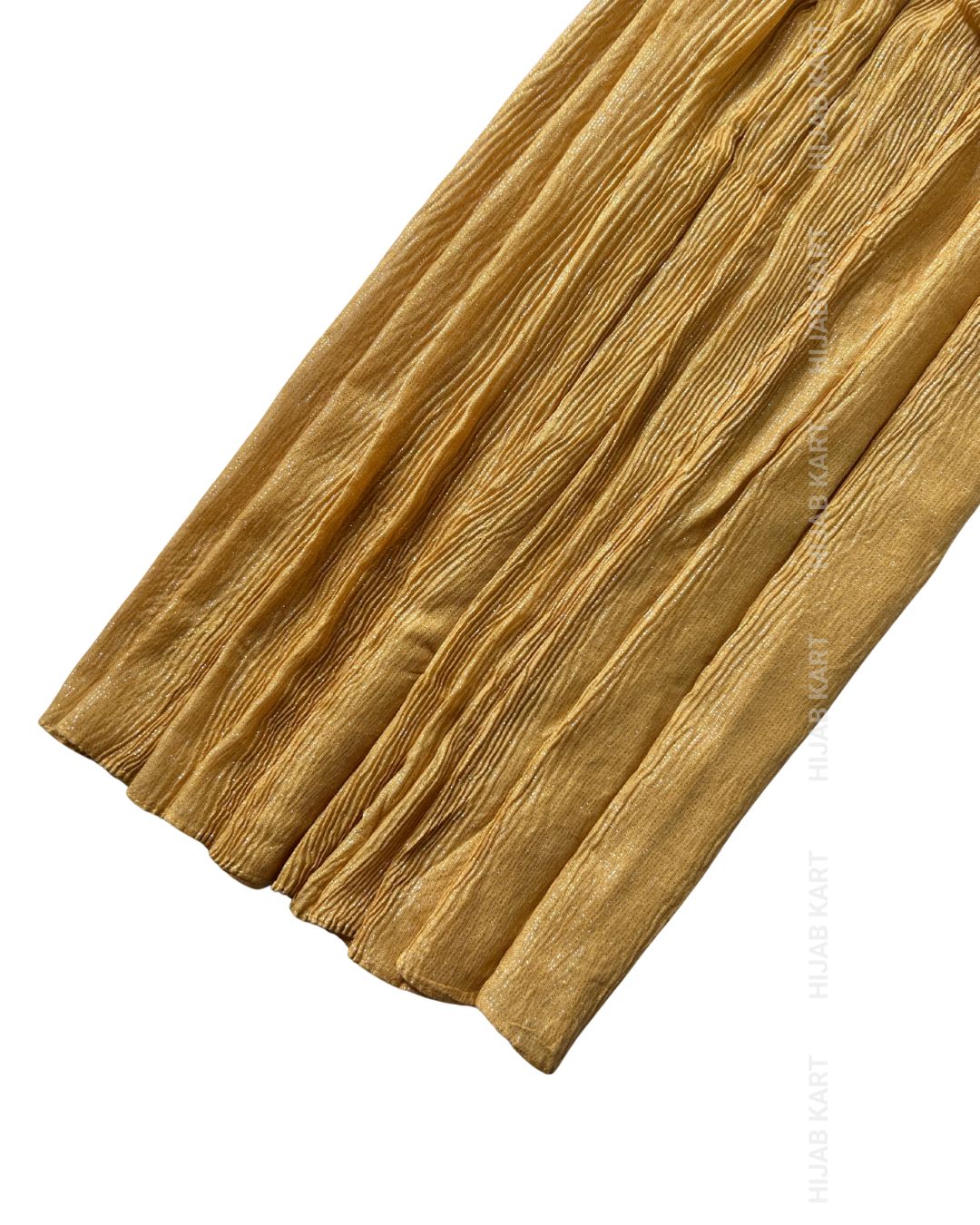 Golden- Cotton Shimmer Crushed Hijab