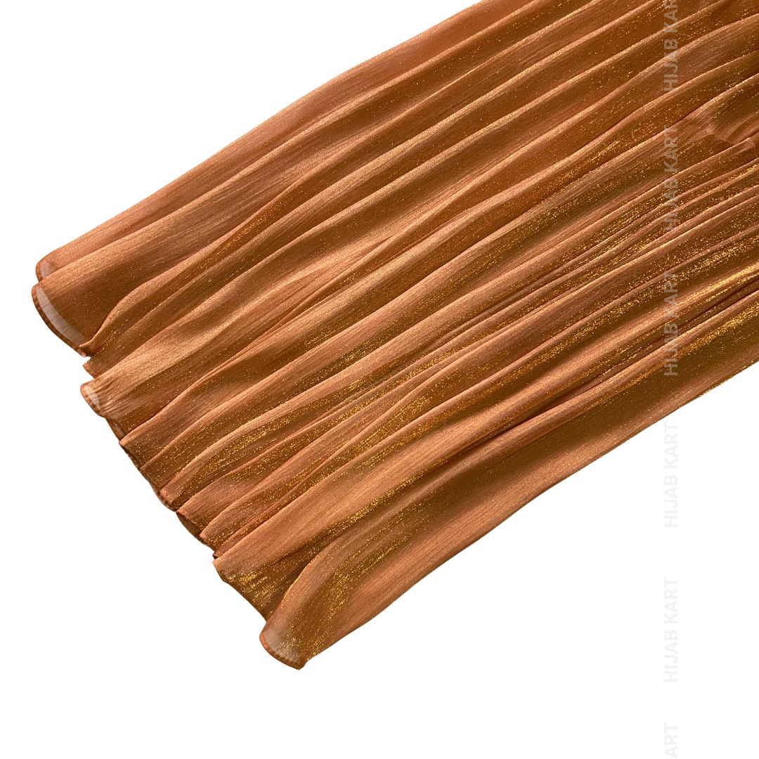 Copper- Flowy Organza Shimmer Hijab