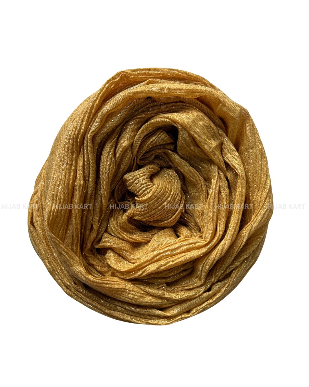 Golden- Cotton Shimmer Crushed Hijab